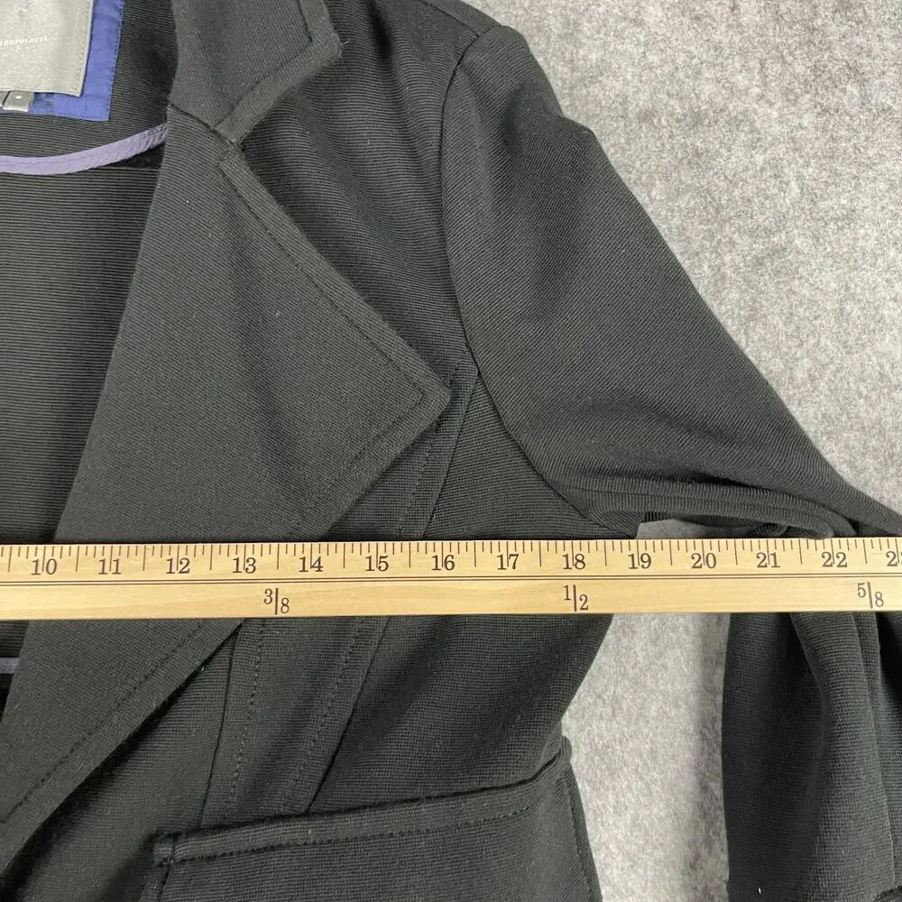 Anthropologie Sylvia Surin Ponte Knit‎ Moto Blazer Jacket Womens Medium Black